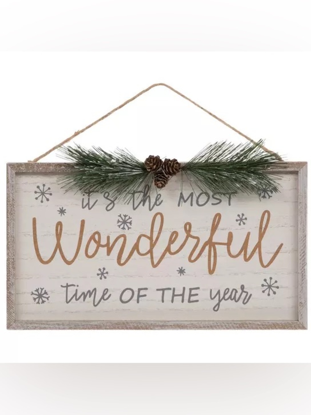 (2) Most Wonderful Time Wood Wall Decor